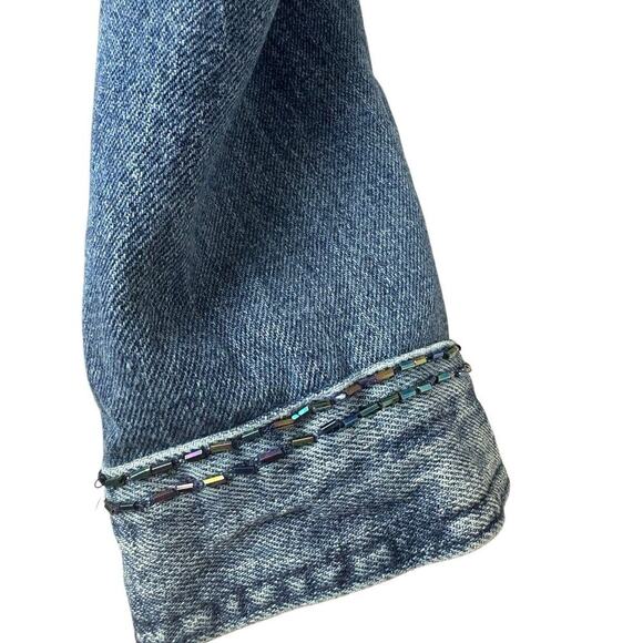 RE Generation by Celebrity Pink Jacket Womens Size XL Denim Jean Embellished New - Picture 7 of 15